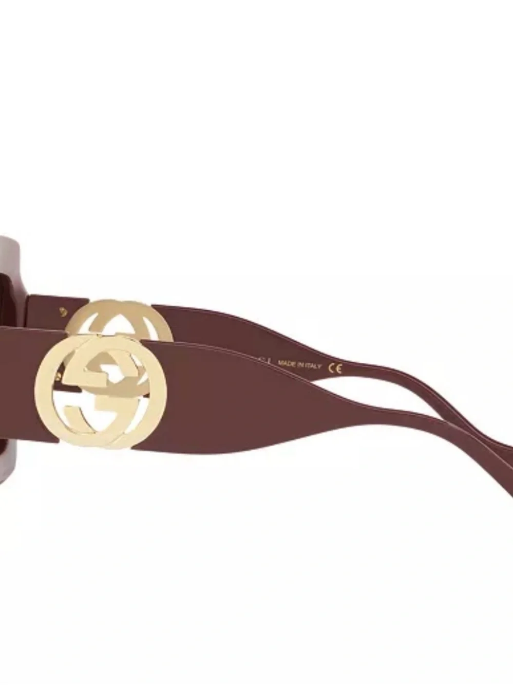 Gucci Women's Square Sunglasses in Deep Brown with Gold Logo